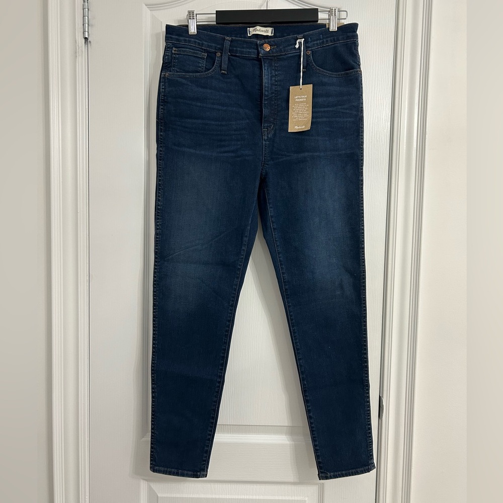 NWT Madewell Dark Blue High-Rise Skinny Jeans, size 32